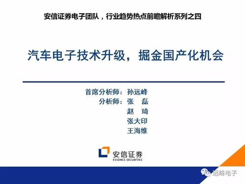 汽車電子技術升級,掘金國產化機會